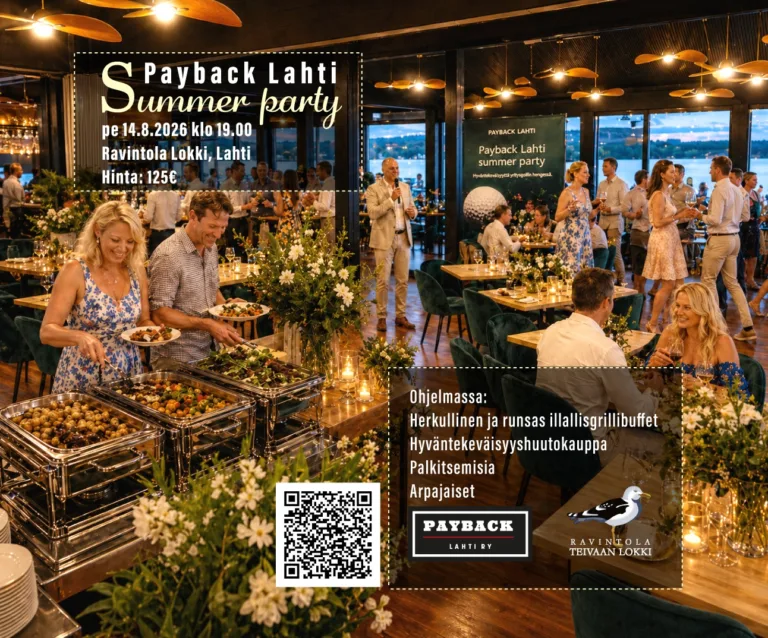 Tule mukaan Payback Lahden Summer Partyyn perjantaina 14.8.2026